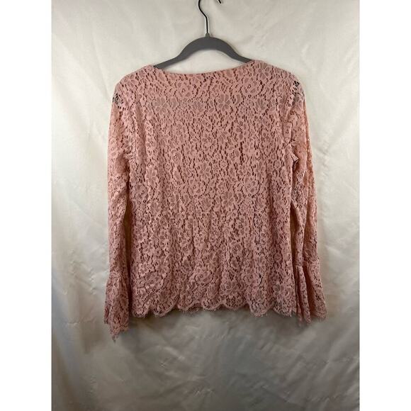 Rose + Olive Women's Pink Lace Blouse Size Small - Picture 4 of 4